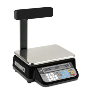 Bench commercial scale with a column